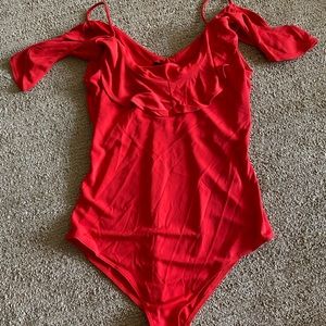 Red body suit